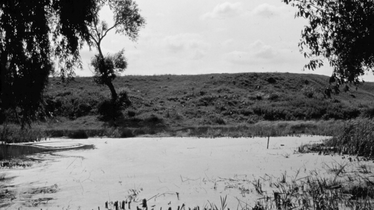 Grodzisko Piotrówka podczas badań archeologicznych z lat 1959-1972 na fot. Wojciecha Kalinowskiego ze biorów Muzeum im. J. Malczewskiego (1)