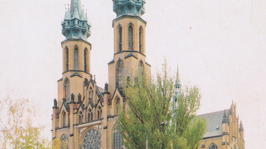 Katedra na pocztówce z lat 90. XX w.
