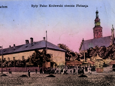 Były pałac Królewski - obecnie Plebanja - pocztówka sprzed I wojny światowej