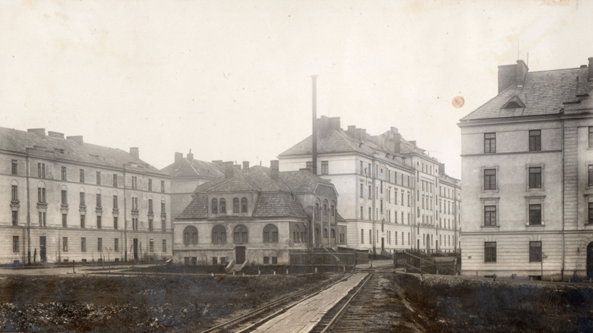 Fragment osiedla. Fotografia z okresu międzywojennego, za zbiorów Muzeum im. Jacka Malczewskiego w Radomiu