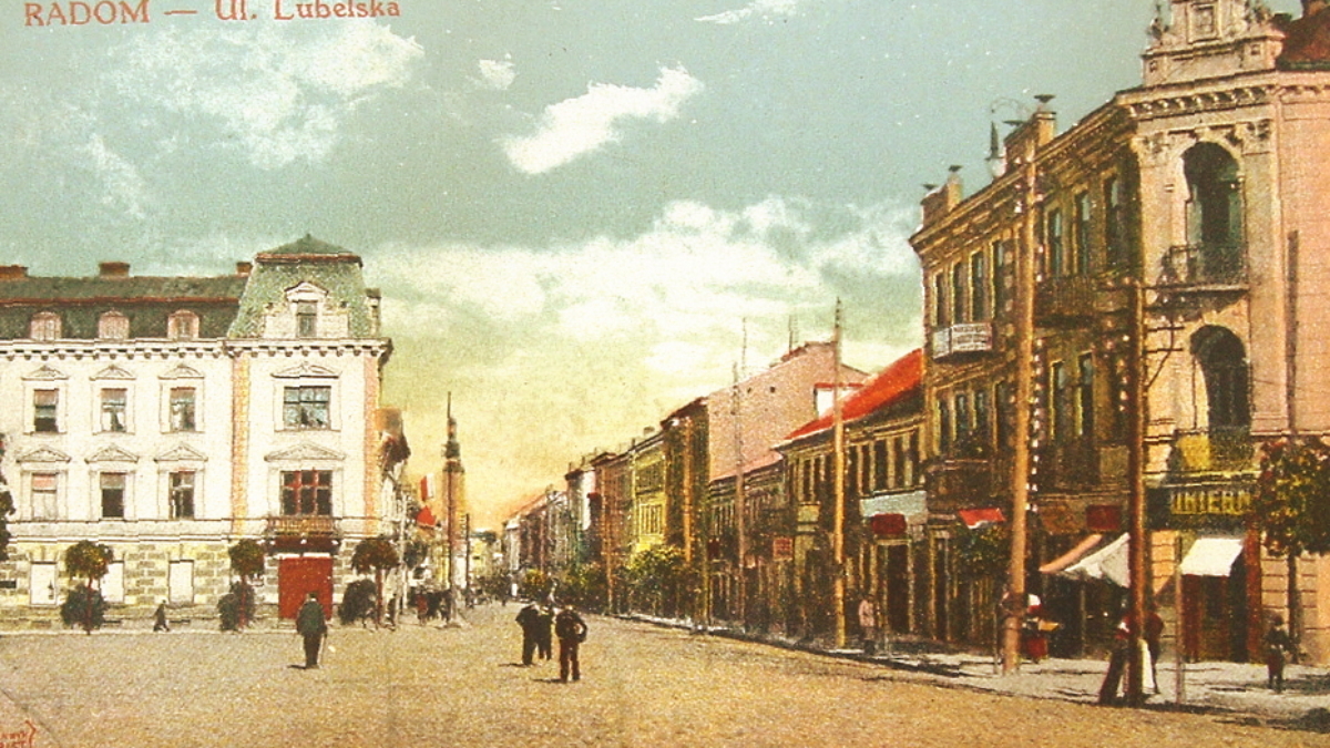 Fragment Placu na pocztówce z pocz. XX w.